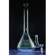 Mega Beaker Smoking Glass Water Pipe with Inline to Double Cross Perc (ES-GB-582)